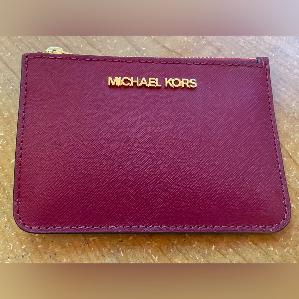 MICHAEL KORS saffiano leather card holder